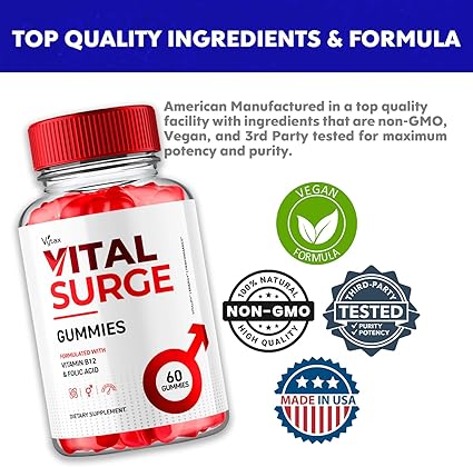 Vital Surge Gummies Folid Acid, B12